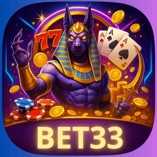 Imagem promocional da BET33 mostrando a plataforma e suas vantagens